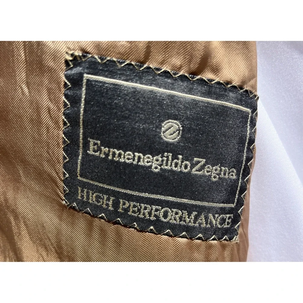 Ermenegildo Zegna High Performance Wool Blazer Men 41 Plaid‎ Check Sport Coat
